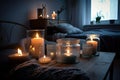 soothing candlelit ambiance with calming music for peaceful night of rest