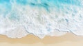 Soothing close up view of gentle ocean waves gently washing up on sandy beach shorelines Royalty Free Stock Photo