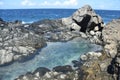 Soothing Hidden Natural Pool Along the Coastline of Aruba Royalty Free Stock Photo