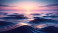 gentle ocean waves under a pastel sunset, designed to create a peaceful ambiance perfect for a desktop background Royalty Free Stock Photo