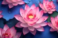 Soothing Lotus flower candle. Generate Ai Royalty Free Stock Photo