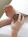 Soothing massage with kansu technique Royalty Free Stock Photo