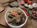 Sop Buntut or Sop Tulang Sapi, Indonesian Oxtail Soup Royalty Free Stock Photo
