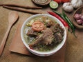 Sop Buntut or Sop Tulang Sapi, Indonesian Oxtail Soup Royalty Free Stock Photo