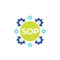 SOP icon, Standard Operating Procedure Royalty Free Stock Photo