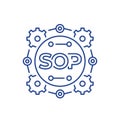 SOP icon, Standard Operating Procedure line design Royalty Free Stock Photo