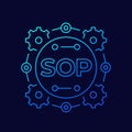 SOP icon, Standard Operating Procedure line vector Royalty Free Stock Photo