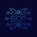 SOP icon, Standard Operating Procedure Royalty Free Stock Photo