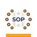 SOP icon, Standard Operating Procedure Royalty Free Stock Photo