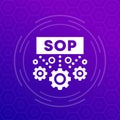 SOP icon, Standard Operating Procedure vector Royalty Free Stock Photo