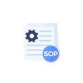 SOP icon for web, vector Royalty Free Stock Photo