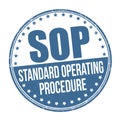 SOP  Standard Operating Procedure grunge rubber stamp Royalty Free Stock Photo