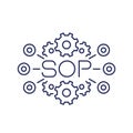 SOP, Standard Operating Procedure line icon Royalty Free Stock Photo