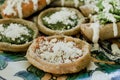 Sopes, Mexican food spicy in Mexico Royalty Free Stock Photo