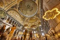 Sophia mosque indoor. Historic landmark place in Istanbul. Byzantium Royalty Free Stock Photo