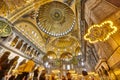 Sophia mosque indoor. Historic landmark place in Istanbul. Byzantium Royalty Free Stock Photo