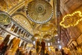 Sophia mosque indoor. Historic landmark place in Istanbul. Byzantium Royalty Free Stock Photo