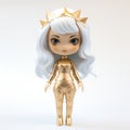 Sophia: A Stylized Doll With Gold Dress And Crown