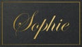 Sophie Name Card: Golden Shining Elegance