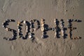 Sophie written with stones and shells