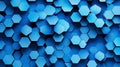 Modern Blue Hexagon Geometric Pattern Background 3D Render Royalty Free Stock Photo