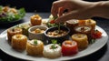 Sophisticated Appetizers: A Culinary Showcase Royalty Free Stock Photo