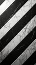 Black and white diagonal marble striped pattern with distinctive veining Royalty Free Stock Photo