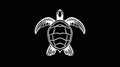 A sophisticated black-and-white vector logo showcasing a turtle with intricate detailing, symbolizing longevity, stability, and Royalty Free Stock Photo
