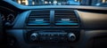 Sophisticated Car Interior Design Featuring Elegant Air Conditioning Vents and Climate Control Panel Royalty Free Stock Photo
