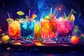 Sophisticated Cocktails club. Generate Ai