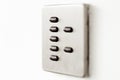 A sophisticated control switch for lighting in a conference room Royalty Free Stock Photo