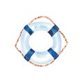 Sophisticated cute graphic lovely beautiful wonderful summer sea fresh marine ocean cruise colorful lifebuoy watercolor