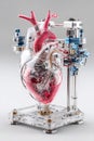 3D printer creating a human heart model for medical research and organ printing applications Royalty Free Stock Photo