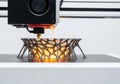 Advanced 3d printer creating complex geometric structure Royalty Free Stock Photo