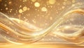 Sophisticated Design Featuring Square Frame Elements And Golden Curves Enhanced With A Sparkling
