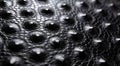 Black Shagreen Stingray Leather Texture with Dotted Embossed Surface and Macro Shine - AI-generated illustration Royalty Free Stock Photo