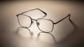 Sophisticated lighting highlights elongated shadow effects of glasses Royalty Free Stock Photo