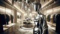 Elegant Mannequin Display in Luxury Fashion Boutique, AI Generated