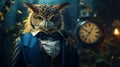 a sophisticated owl in