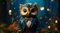 a sophisticated owl in