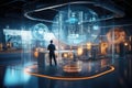 sophisticated quantum computing laboratory with intricate machinery and futuristic user interfaces, Ai generated