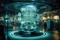 sophisticated quantum computing laboratory with intricate machinery and futuristic user interfaces, Ai generated