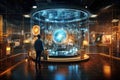 sophisticated quantum computing laboratory with intricate machinery and futuristic user interfaces, Ai generated
