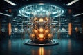 sophisticated quantum computing laboratory with intricate machinery and futuristic user interfaces, Ai generated