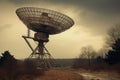 Sophisticated Radiotelescope antenna. Generate Ai