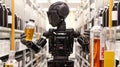 a sophisticated robot seamlessly assists scientists in conducting experiments, using precise measurements and expertly