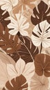 Earthy Tropical Leaves Seamless Pattern Background Royalty Free Stock Photo