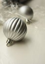 Sophisticated Silver Baubles Royalty Free Stock Photo