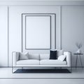 Sophisticated Simplicity: White Room Interior Mockup Frame