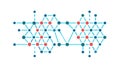 Interconnected hexagonal network, digital data and complex systems vector design Generative AI Royalty Free Stock Photo
